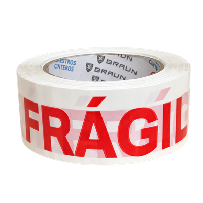 Cinta Frágil para embalaje y productos delicados en cajas, envíos y despacho