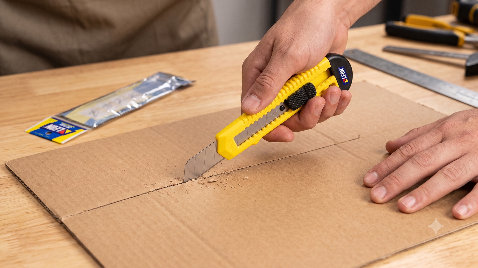 Aplicación del Cutter León en corte de cajas
