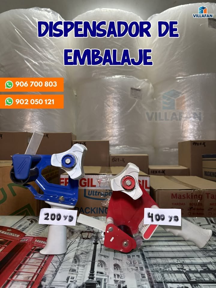 Detalle dispensador azul 200 yardas